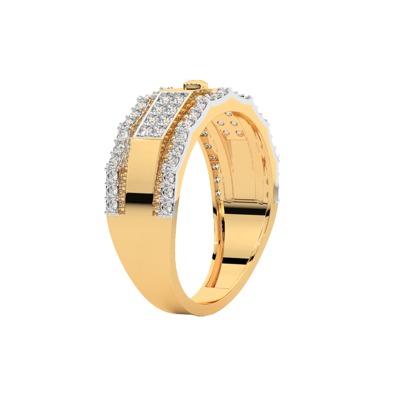 Calvin Round Diamond Ring For Him